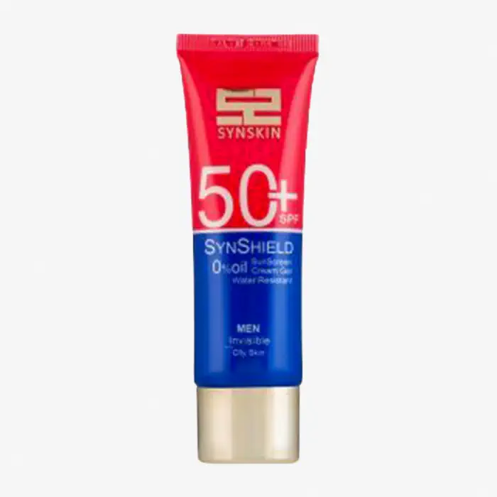 کرم ژل ضدآفتاب ساین‌ اسکین آقایان، با SPF50، مدل بی رنگ، محافظ UVA ،UVB، مناسب پوست چرب