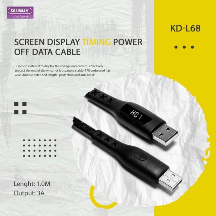 کابل تبدیل USB به USB -C کلومن مدل KD-L68